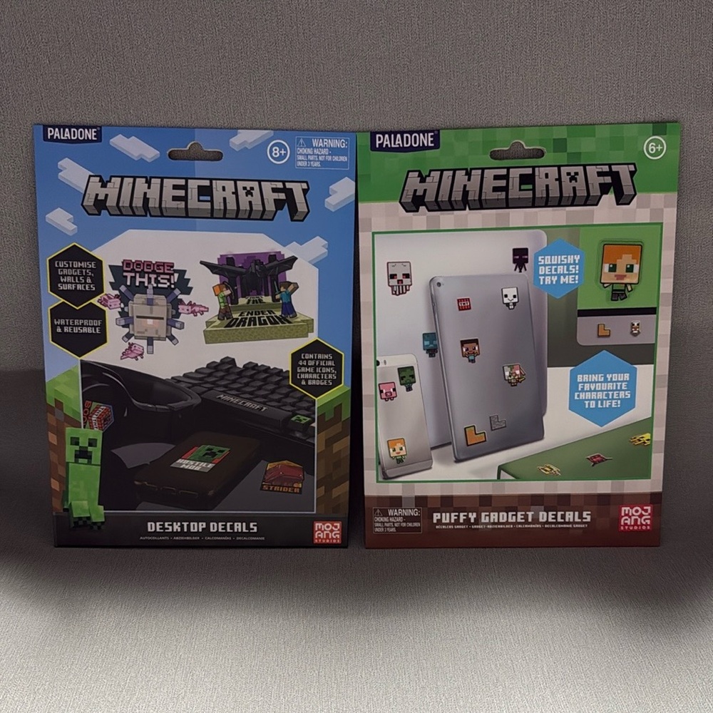 Minecraft Desktop and Puffy Gadget Decals - Multicolor